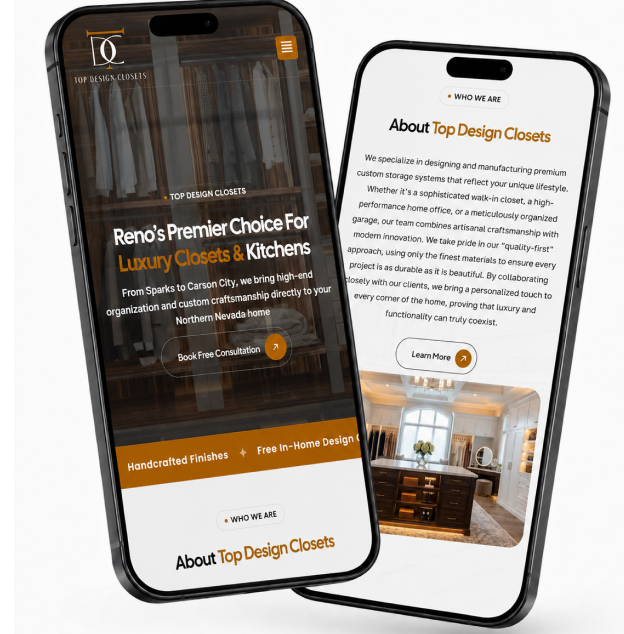 DC Top Design Closets Custom Storage Platform Laptop Mockup